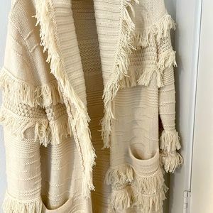 Banana Republic fringe cardigan sweater